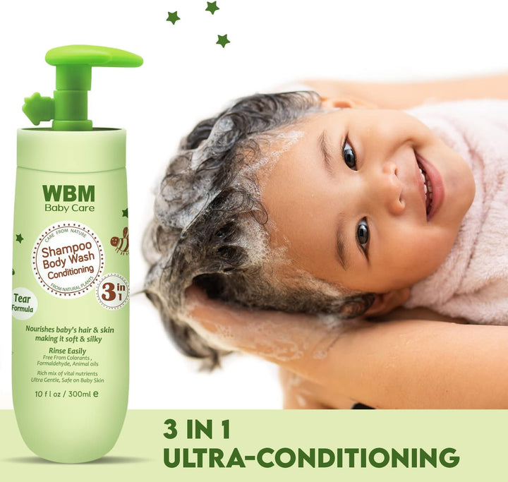(Pack of 2) Baby Care Set | 3 IN 1 Baby Shampoo, Body wash, Conditioner &amp; Kids Hand Wash | WBM Baby Care