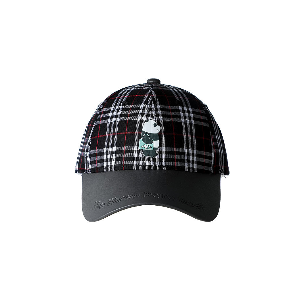 We Bare Bears Panda Checked Baseball Cap | WBM MART