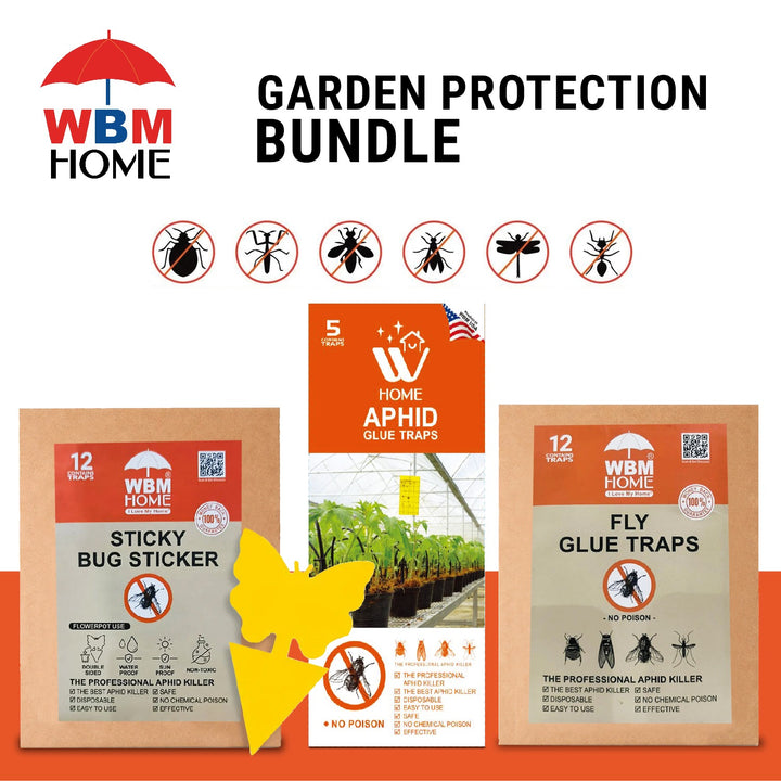 Garden Insect Control Bundle – Aphid, Fly &amp; Sticky Trap Combo | WBM Mart