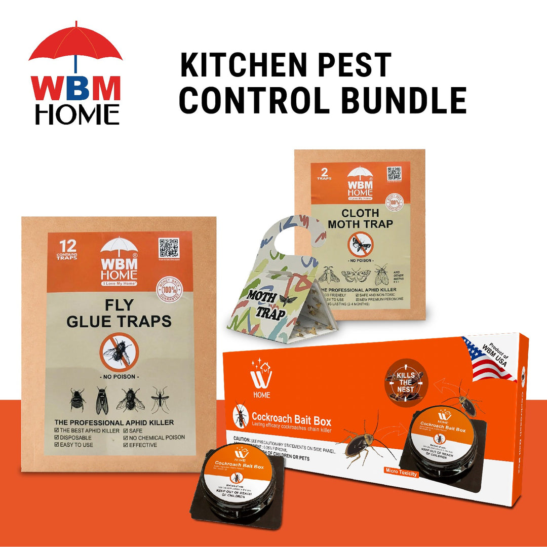 Kitchen Pest Control Kit – Cockroach, Fly &amp; Bait Trap Combo | WBM Mart