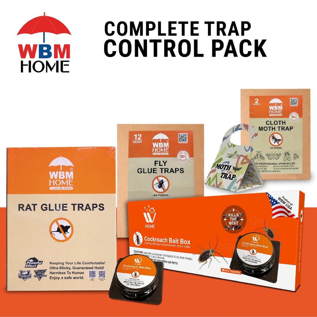 Cockroach &amp; Fly Trap Bundle – Complete Glue Trap Pest Control Kit | WBM Mart