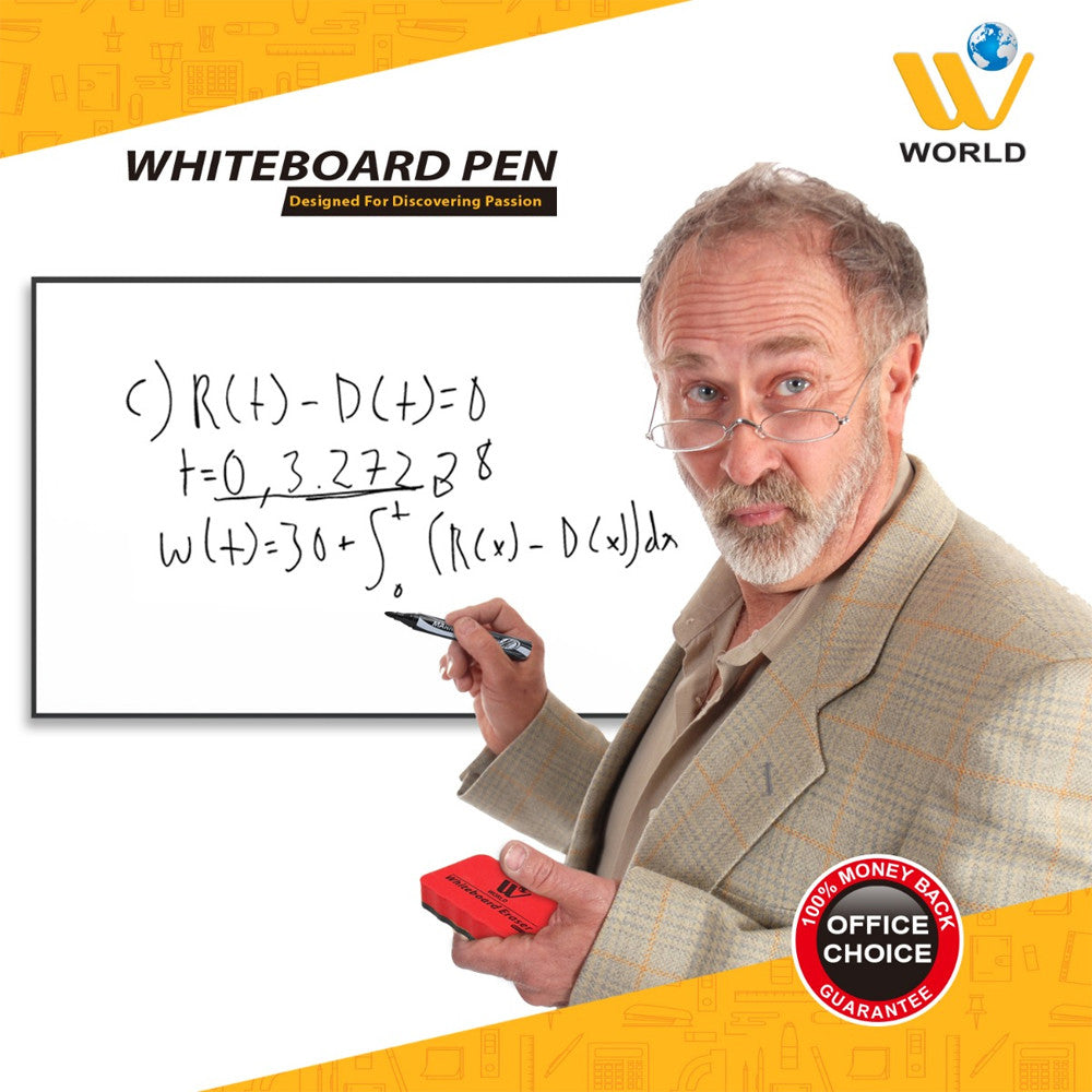 White Board Pen Black - 2 Pcs | WBM World