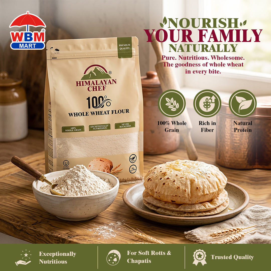 Whole Wheat Flour (Chakki Atta) -10 lbs (4540g) | Himalayan Chef
