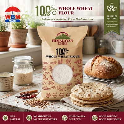 Whole Wheat Flour (Chakki Atta) - 40 lbs (18000g) | Himalayan Chef