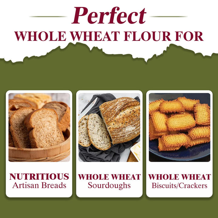 Whole Wheat Flour (Chakki Atta) - 20 lbs (9000g) | Himalayan Chef