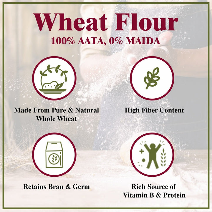 Whole Wheat Flour (Chakki Atta) - 20 lbs (9000g) | Himalayan Chef
