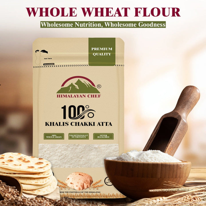 Whole Wheat Flour (Chakki Atta) -10 lbs (4540g) | Himalayan Chef