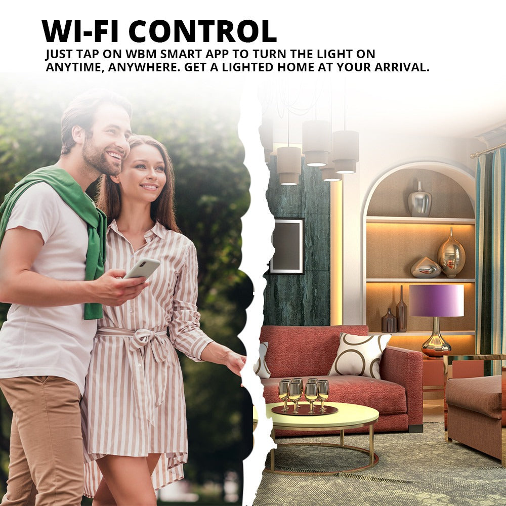 Wi-Fi Touch Control Switch, 4 Gang size, 4 Buttons | WBM Smart
