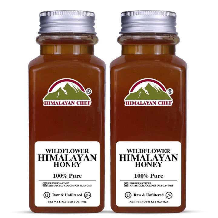 (Pack of 2) Wildflower Honey - 2 lbs (960g) | Himalayan Chef