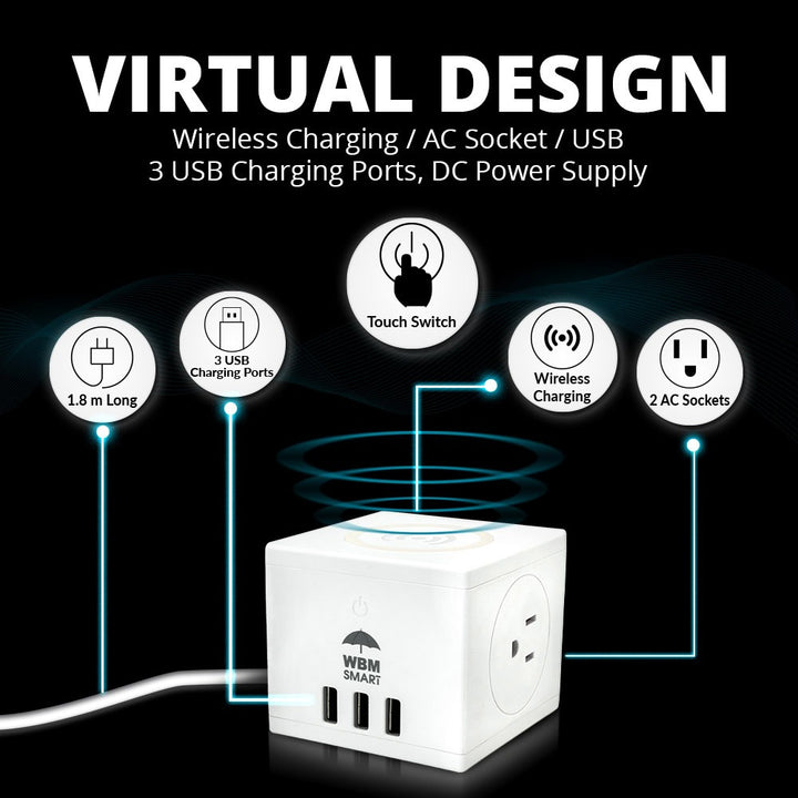 3-in-1 Wireless Charging Cube | WBM Smart