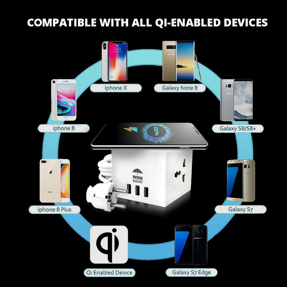 3-in-1 Wireless Charging Cube | WBM Smart