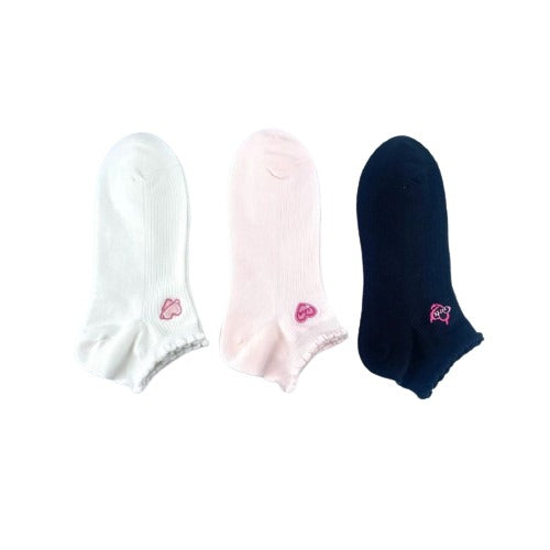 Women Heart Print Ankle Socks Pack of 2 | WBM MART