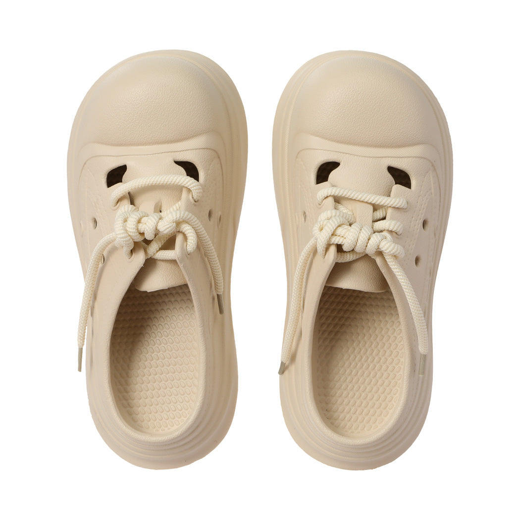 Women’s Beige Lace-Up Casual Comfort Clogs Size 39–40 | WBM MART