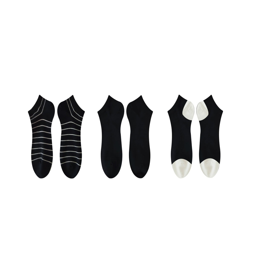 Women’s Black Ankle Socks Comfort Pack of 3 | WBM MART