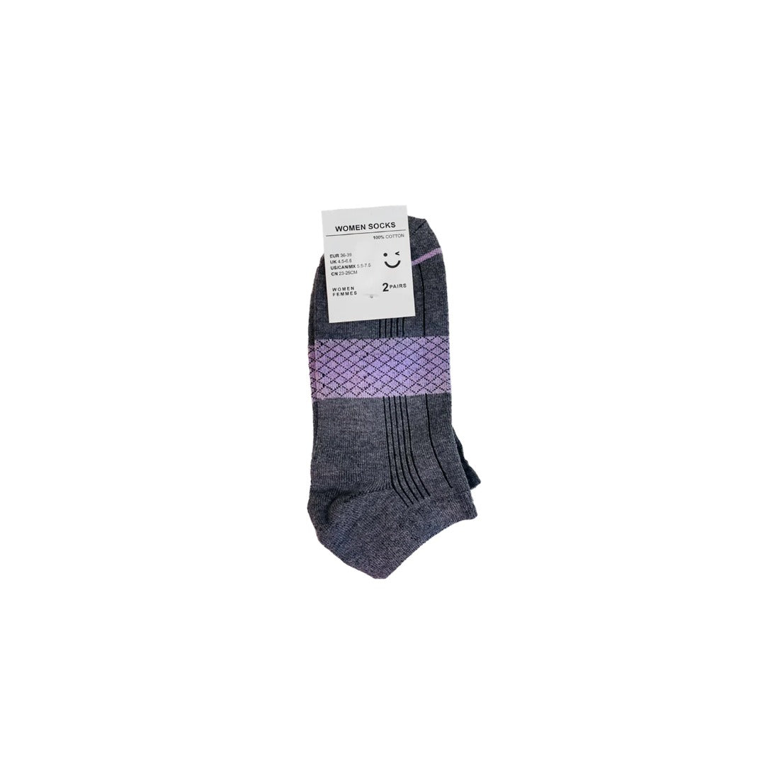 Women’s Dual Tone Socks Charcoal &amp; Grey | WBM MART
