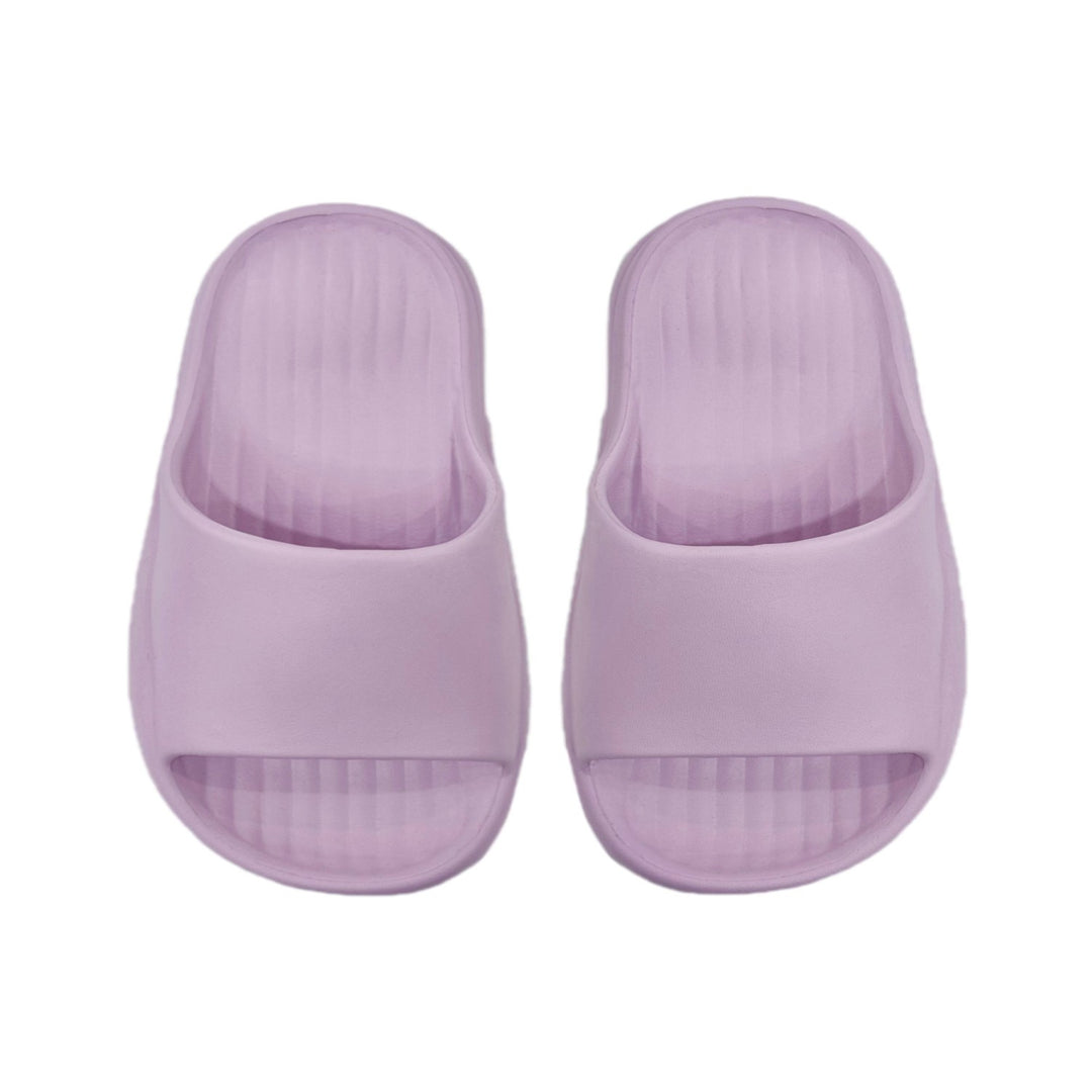 Puff Series Women’s Plush Bathroom Slippers Size 37-38 Purple | WBM MART