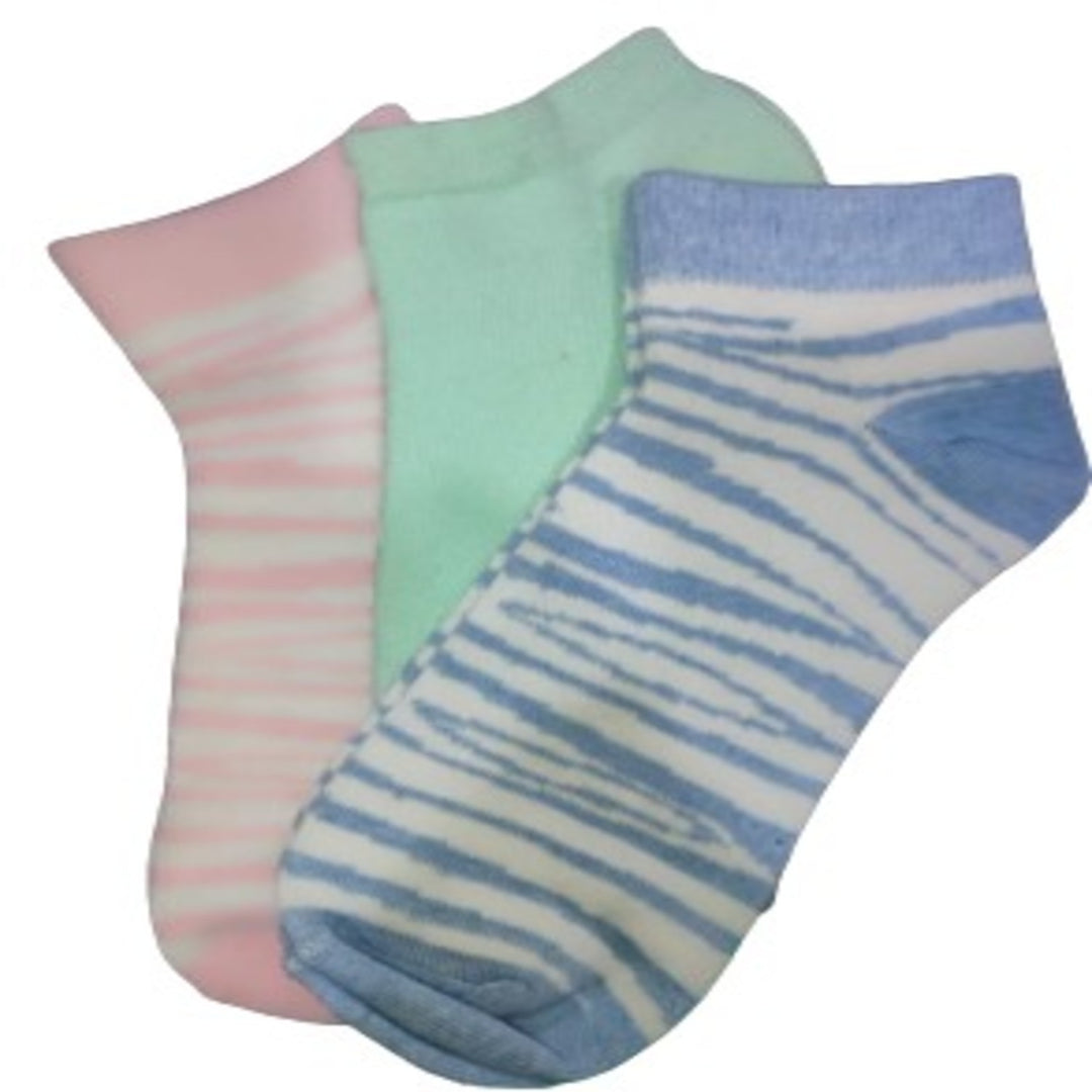 Women’s Striped Short Socks Stylish Everyday Wear Pack of 3 | WBM MART