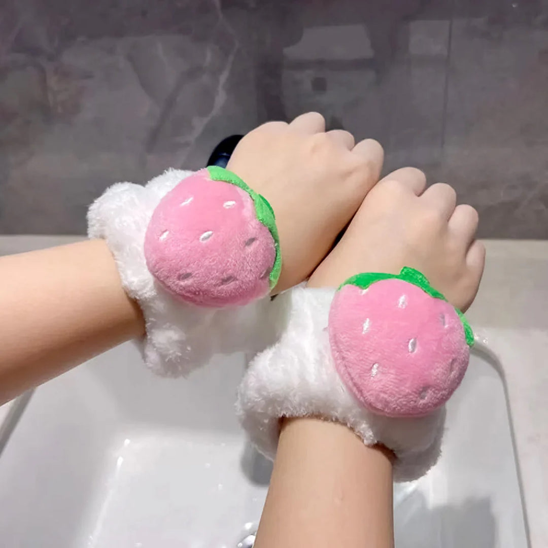 Wrist Strap Cartoon Absorbent  (Strawberry)| WBM MART