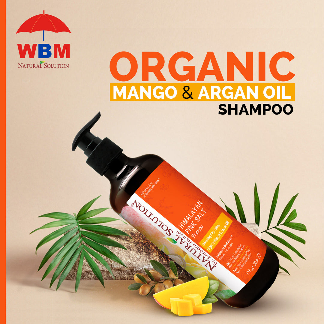 Refreshing and Hydrating Shampoo with Organic Mango &amp; Argan Oil - 500ml | Natural Solution
