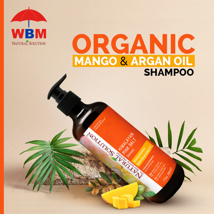 Refreshing and Hydrating Shampoo with Organic Mango &amp; Argan Oil - 500ml | Natural Solution
