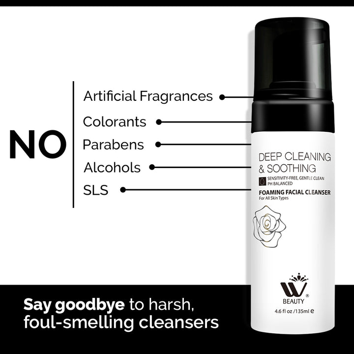Foaming Facial Cleanser - 135ml | WBM Beauty