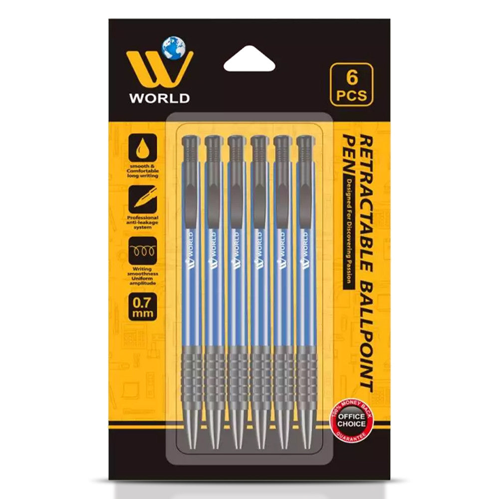 Retractable Ball Point Pen Blue | WBM World