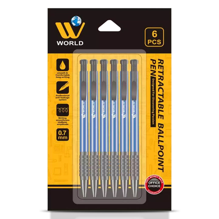 Retractable Ball Point Pen Blue | WBM World