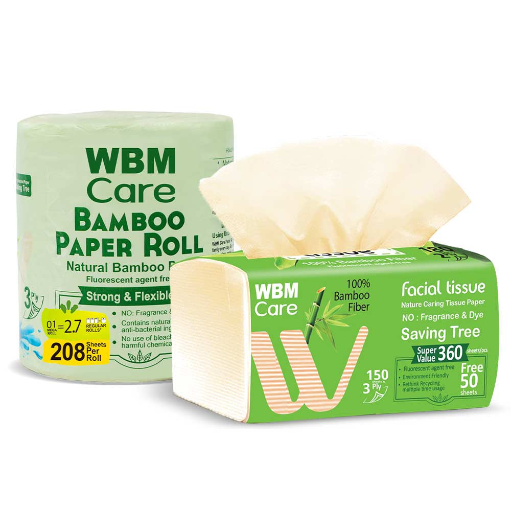Pack of 2 - Eco-Friendly Bamboo Tissue Set | WBM Care