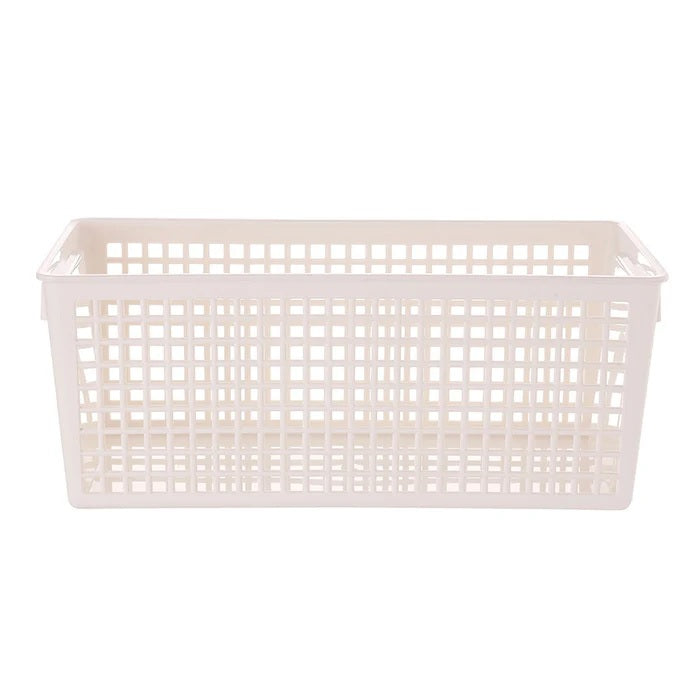 Storage Bin Small White | Durable Plastic Organizer for Home | WBM MART