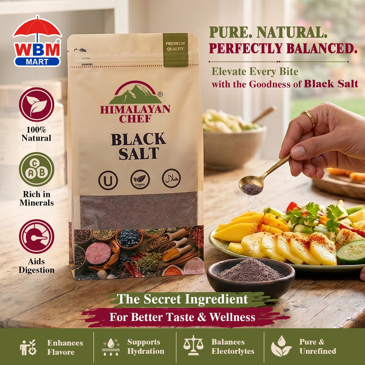 Black Salt Bag - 1 lbs (454g) | Himalayan Chef