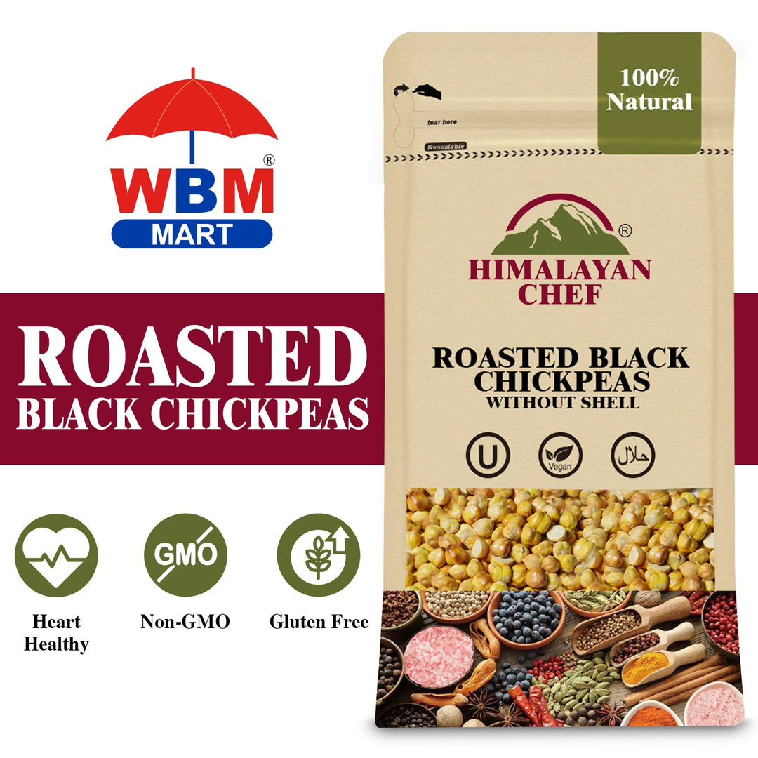 Roasted Black Chickpeas without shell - 0.2 lbs (100g) | Himalayan Chef