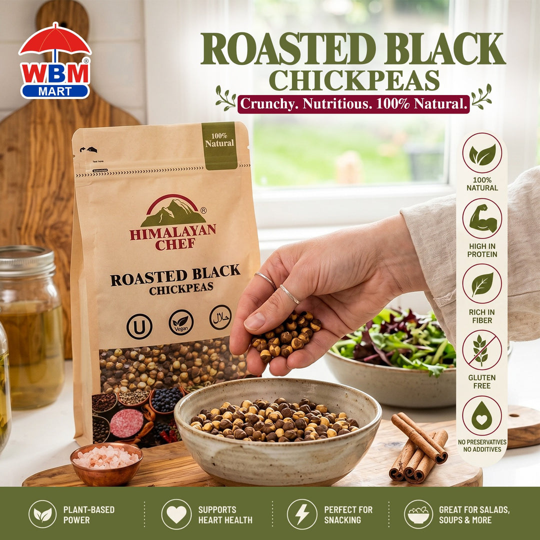 Roasted Black Chickpeas with shell - 1 lbs (454g) | Himalayan Chef