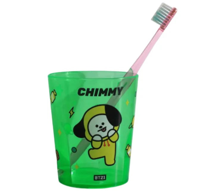 CHIMMY Bathroom Cup – BT21 Themed Plastic Rinse Cup | WBM MART
