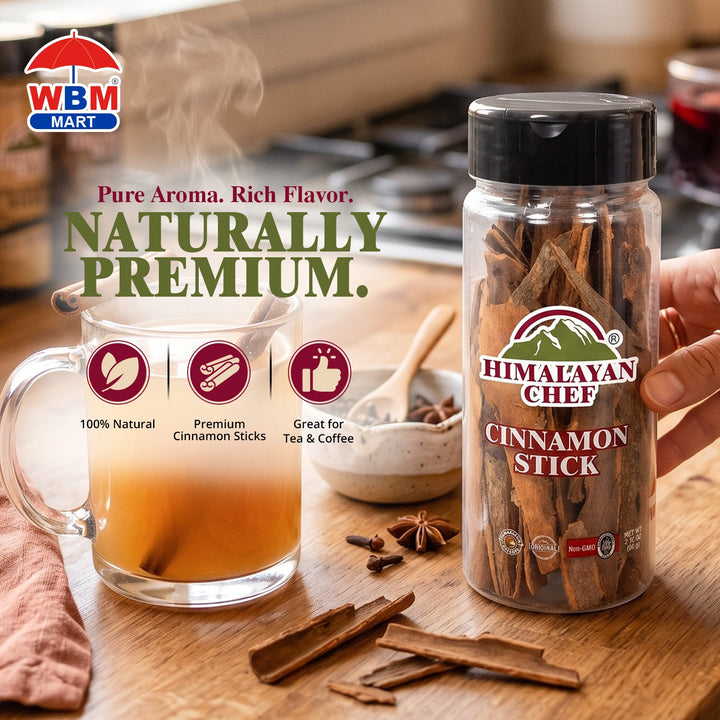 Cinnamon Whole (Darchini) Plastic Shaker - 0.2 lbs (100g) | Himalayan Chef