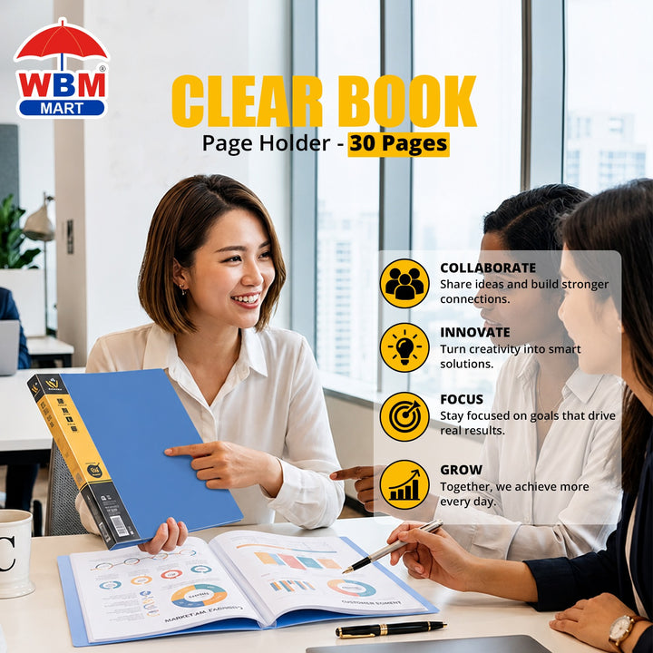 Clear Book Page Holder - 30 Pages | WBM World