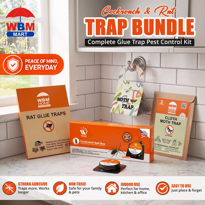 Cockroach & Rat Trap Bundle – Complete Glue Trap Pest Control Kit | WBM Mart