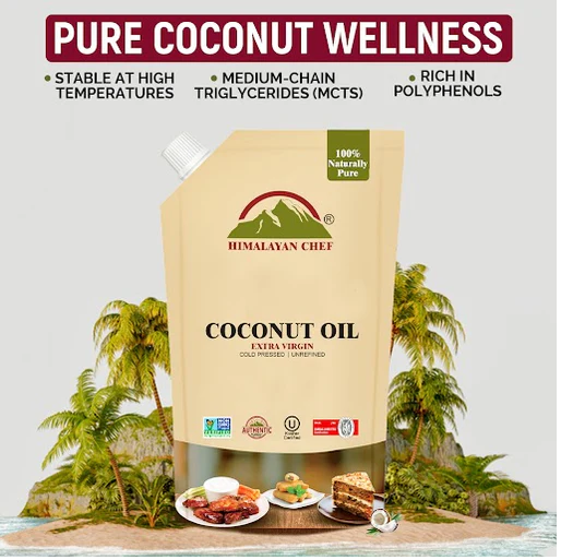 Coconut Oil - 2.2 lbs (1 Ltr) | Himalayan Chef