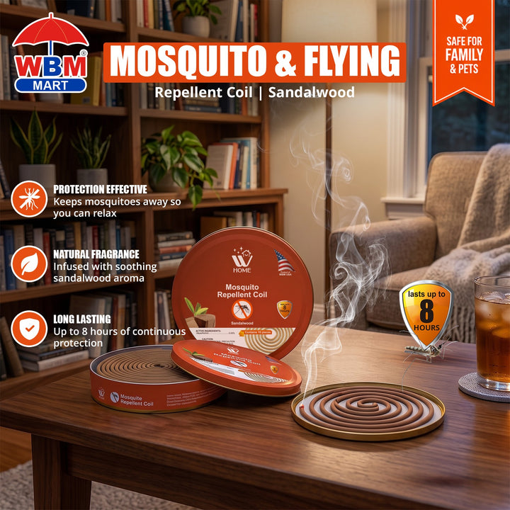 Mosquito &amp; Flying Repellent Coil | Sandalwood 93 mm | WBM Home