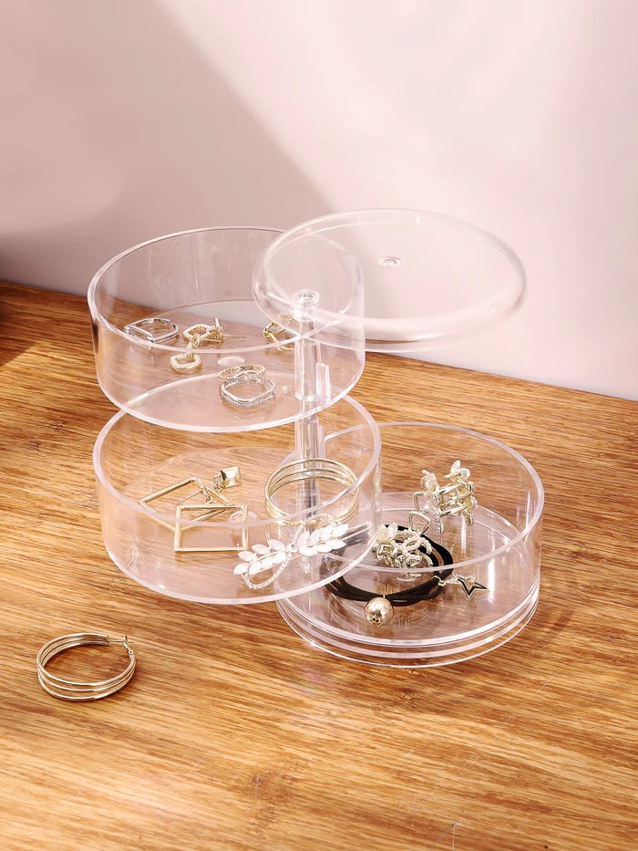 Rotatable Jewelry Storage Box Multi Layer Organizer Case | WBM MART