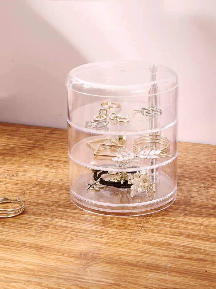 Rotatable Jewelry Storage Box Multi Layer Organizer Case | WBM MART
