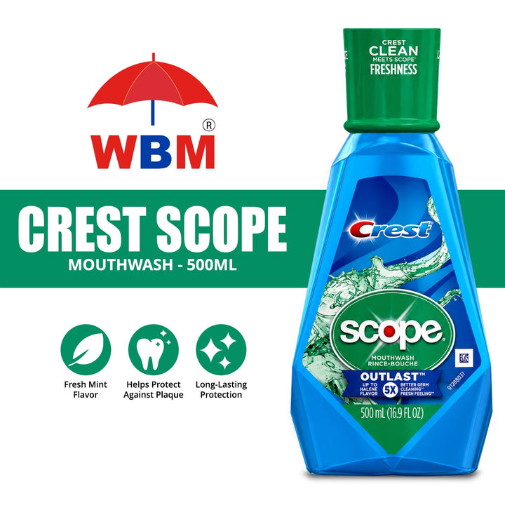 Crest Scope Mouthwash - 500ml