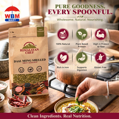 Gluten Free Daal Mong Shelled - 2 lbs (908g) | Himalayan Chef