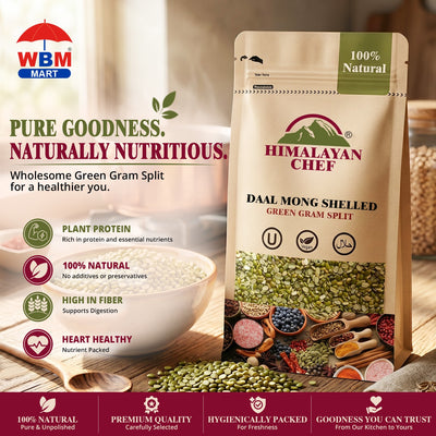 Gluten Free Daal Mong Shelled - 1 lbs (454g) | Himalayan Chef