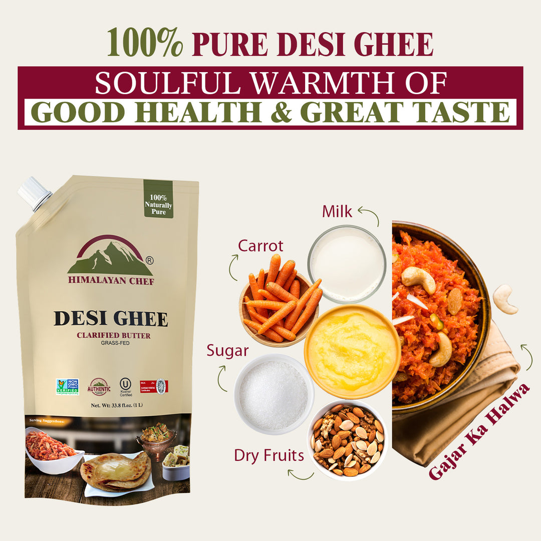 Desi Ghee- Craft bag - 2.2 lbs (1 Ltr) | Himalayan Chef