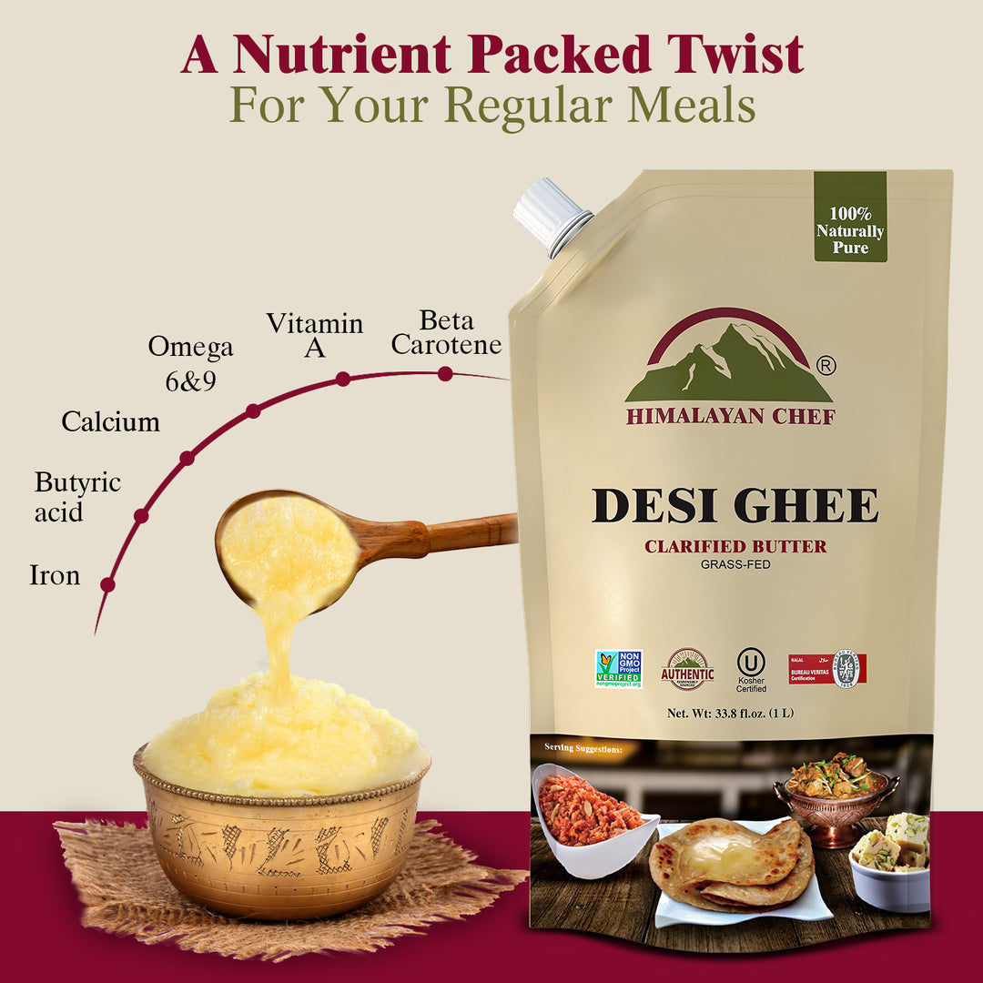 Desi Ghee- Craft bag - 2.2 lbs (1 Ltr) | Himalayan Chef