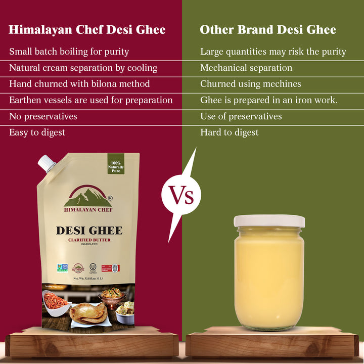 Desi Ghee- Craft bag - 2.2 lbs (1 Ltr) | Himalayan Chef