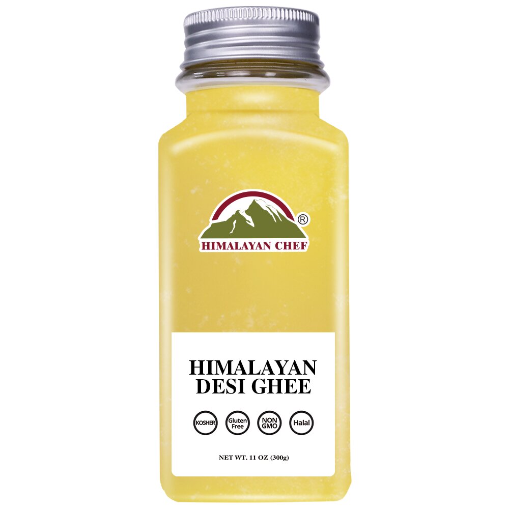 Desi Ghee Square Plastic jar - 0.66 lbs (0.3 Ltr) | Himalayan Chef
