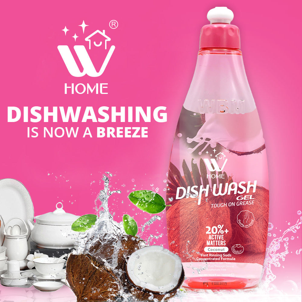 Dish Wash Gel Coconut - 500 ml | WBM Home