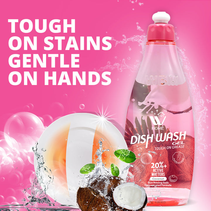 Dish Wash Gel Coconut - 500 ml | WBM Home