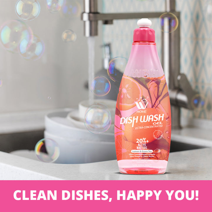 Dish Wash Gel Lemon &amp; Green Tea - 500 ml | WBM Home